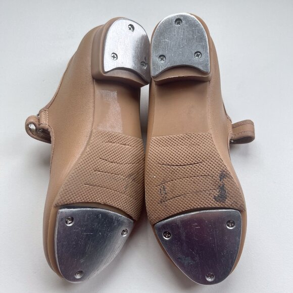 Linodes Velcro Closure Tan Girls Size 2 Tap Shoe - Picture 6 of 7